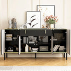 Meuble de Rangement Buffet 4 Portes 2 Tiroirs Supérieurs