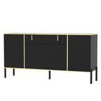 Meuble de Rangement Buffet 4 Portes 2 Tiroirs Supérieurs