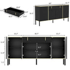 Meuble de Rangement Buffet 4 Portes 2 Tiroirs Supérieurs