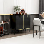 Meuble de Rangement Buffet 4 Portes 2 Tiroirs Supérieurs