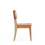 Chaise de salle à manger Giverny en rotin noir et naturel - Lot de 2