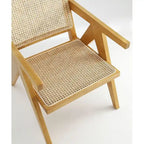 Chaise de salle à manger Giverny en rotin noir et naturel - Lot de 2