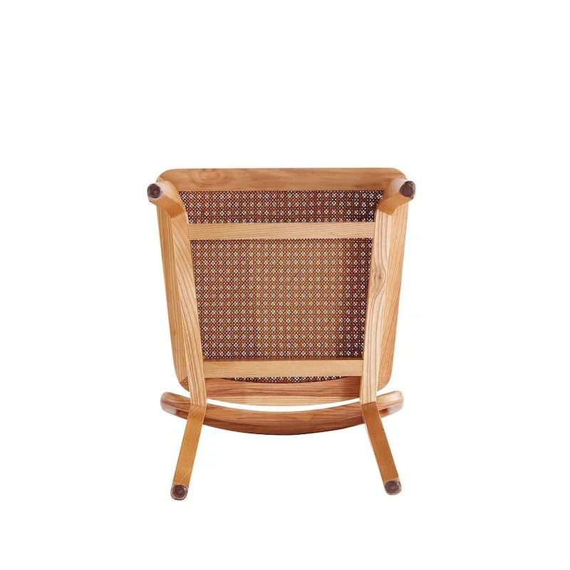Chaise de salle à manger Giverny en rotin noir et naturel - Lot de 2