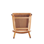 Chaise de salle à manger Giverny en rotin noir et naturel - Lot de 2