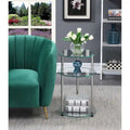 Table ronde à 3 niveaux en verre Designs2Go Classic de Convenience Concepts