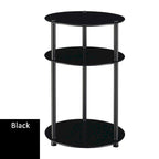Table ronde à 3 niveaux en verre Designs2Go Classic de Convenience Concepts