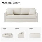 Canapé Volkhard 80.5 moderne déhoussable avec coussin de dossier amovible par