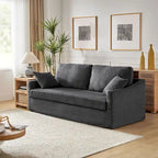 Canapé Volkhard 80.5 moderne déhoussable avec coussin de dossier amovible par