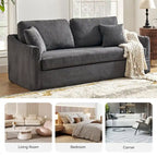 Canapé Volkhard 80.5 moderne déhoussable avec coussin de dossier amovible par