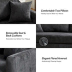 Canapé Volkhard 80.5 moderne déhoussable avec coussin de dossier amovible par