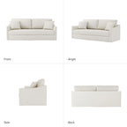 Canapé Volkhard 80.5 moderne déhoussable avec coussin de dossier amovible par