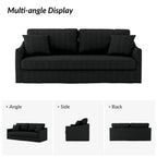 Canapé Volkhard 80.5 moderne déhoussable avec coussin de dossier amovible par