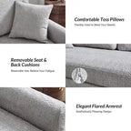 Canapé Volkhard 80.5 moderne déhoussable avec coussin de dossier amovible par