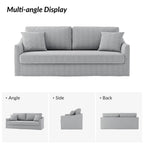 Canapé Volkhard 80.5 moderne déhoussable avec coussin de dossier amovible par