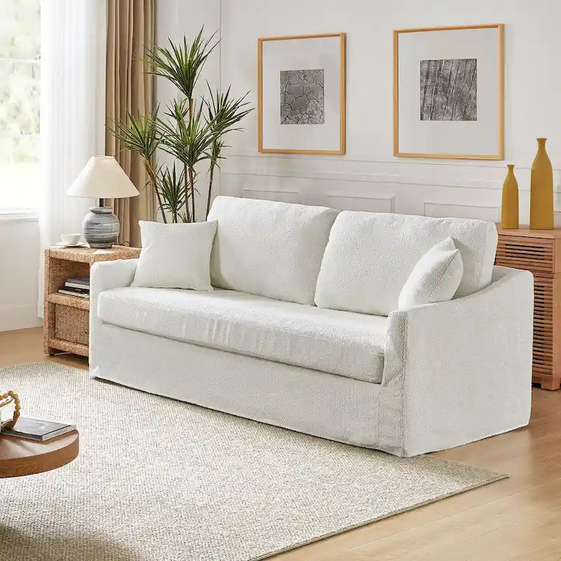 Canapé Volkhard 80.5 moderne déhoussable avec coussin de dossier amovible par