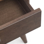 WYNDENHALL Tierney Table d'appoint rectangulaire en BOIS MASSIF de style moderne du milieu du siècle, 22 po de large - 22 L x 20 P x 22 H