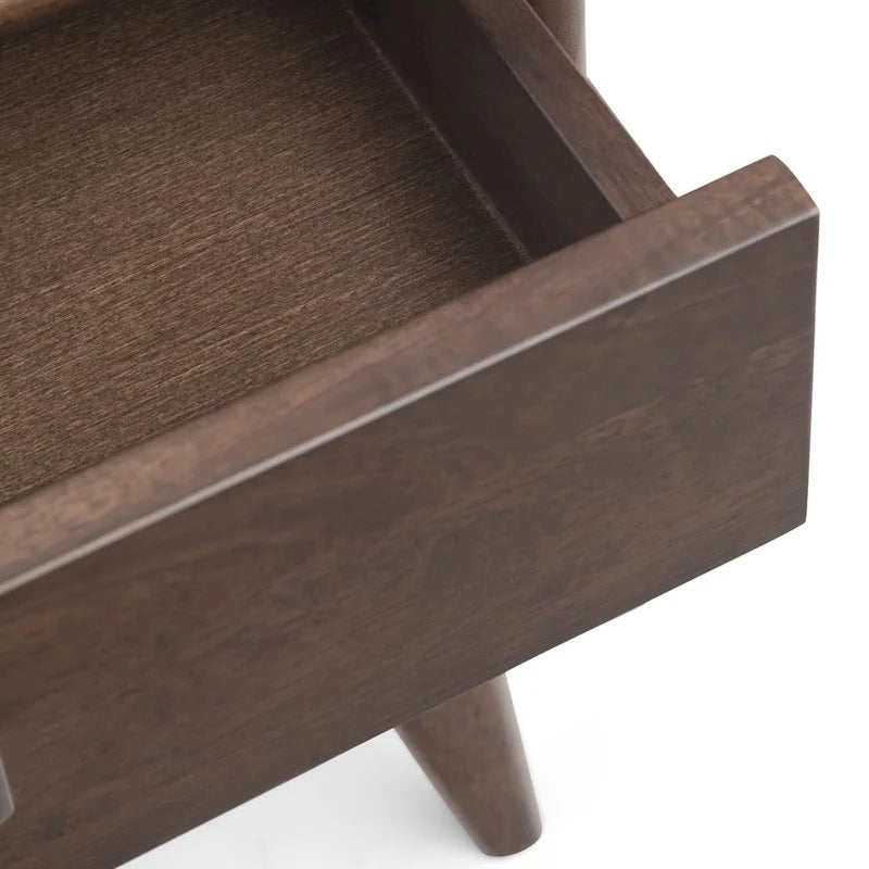 WYNDENHALL Tierney Table d'appoint rectangulaire en BOIS MASSIF de style moderne du milieu du siècle, 22 po de large - 22 L x 20 P x 22 H