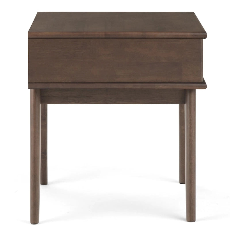 WYNDENHALL Tierney Table d'appoint rectangulaire en BOIS MASSIF de style moderne du milieu du siècle, 22 po de large - 22 L x 20 P x 22 H