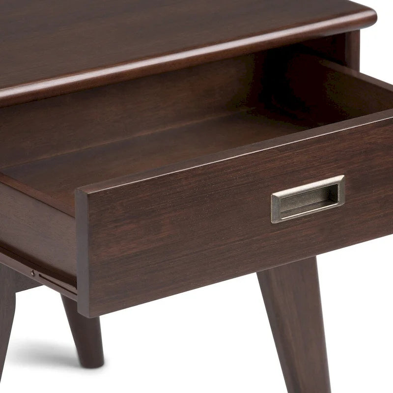 WYNDENHALL Tierney Table d'appoint rectangulaire en BOIS MASSIF de style moderne du milieu du siècle, 22 po de large - 22 L x 20 P x 22 H
