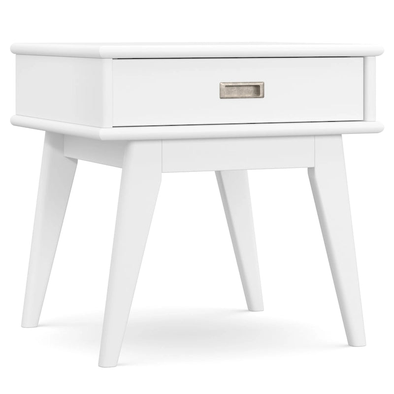 WYNDENHALL Tierney Table d'appoint rectangulaire en BOIS MASSIF de style moderne du milieu du siècle, 22 po de large - 22 L x 20 P x 22 H