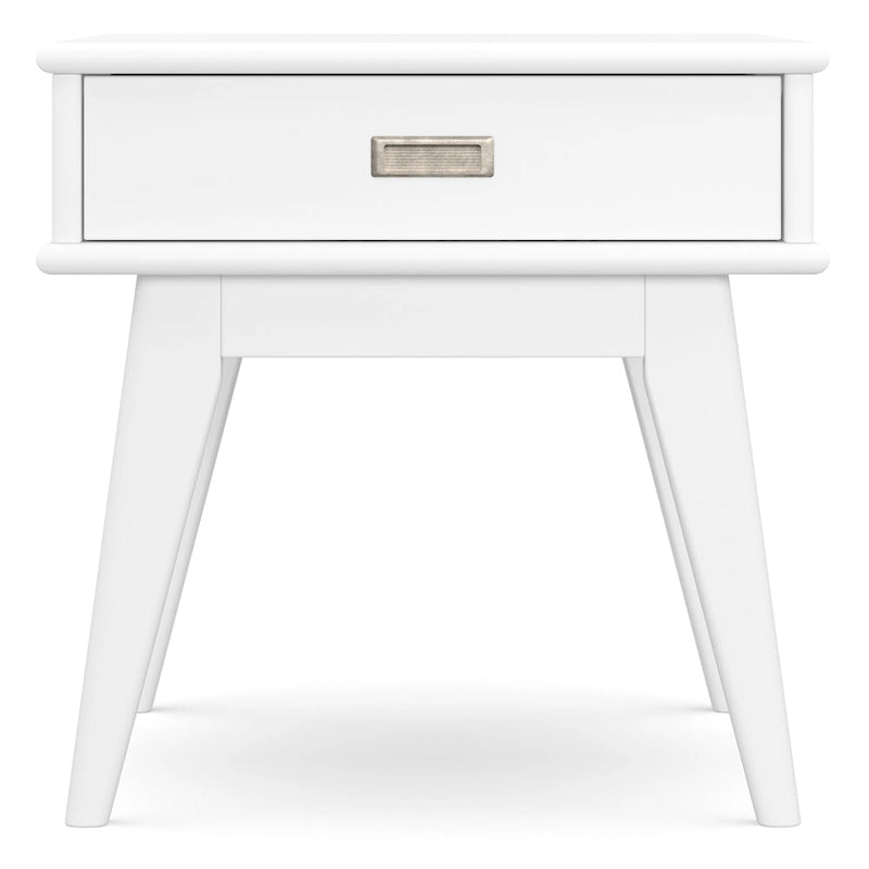 WYNDENHALL Tierney Table d'appoint rectangulaire en BOIS MASSIF de style moderne du milieu du siècle, 22 po de large - 22 L x 20 P x 22 H