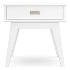 WYNDENHALL Tierney Table d'appoint rectangulaire en BOIS MASSIF de style moderne du milieu du siècle, 22 po de large - 22 L x 20 P x 22 H