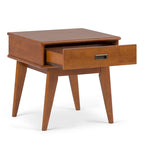 WYNDENHALL Tierney Table d'appoint rectangulaire en BOIS MASSIF de style moderne du milieu du siècle, 22 po de large - 22 L x 20 P x 22 H