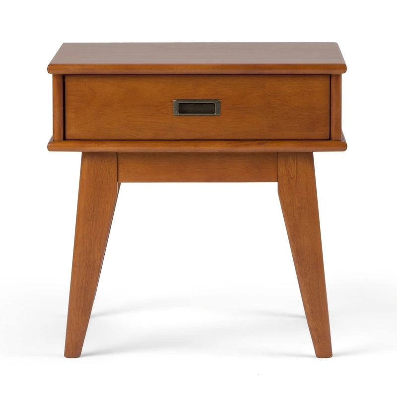 WYNDENHALL Tierney Table d'appoint rectangulaire en BOIS MASSIF de style moderne du milieu du siècle, 22 po de large - 22 L x 20 P x 22 H