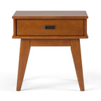 WYNDENHALL Tierney Table d'appoint rectangulaire en BOIS MASSIF de style moderne du milieu du siècle, 22 po de large - 22 L x 20 P x 22 H
