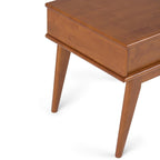 WYNDENHALL Tierney Table d'appoint rectangulaire en BOIS MASSIF de style moderne du milieu du siècle, 22 po de large - 22 L x 20 P x 22 H