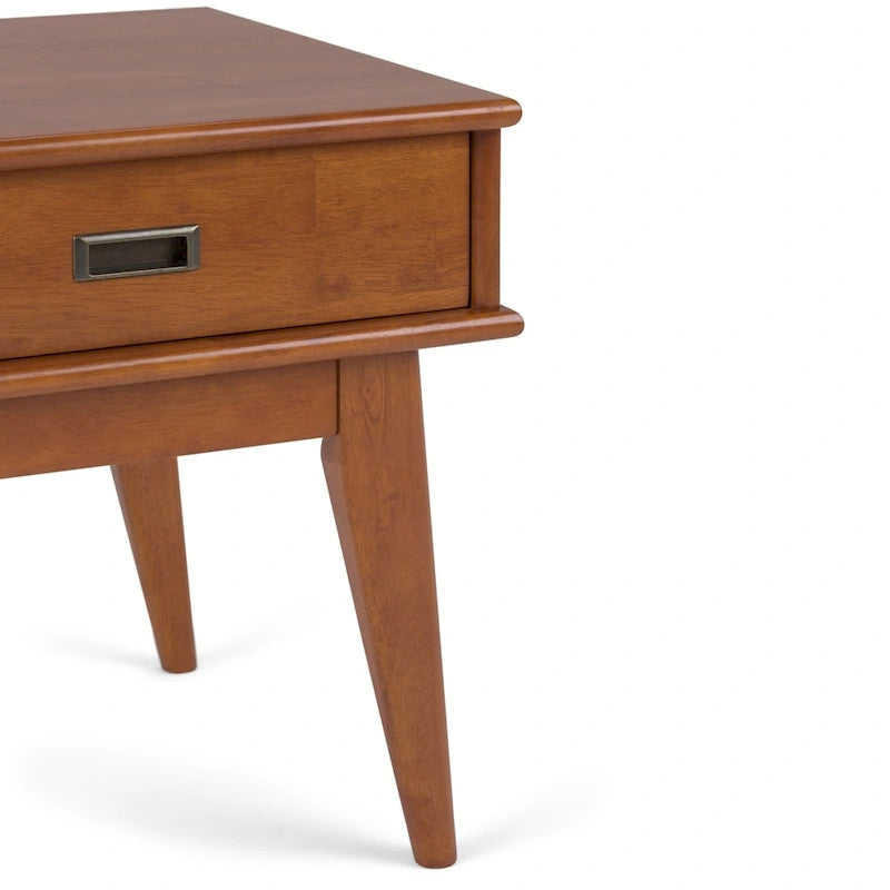 WYNDENHALL Tierney Table d'appoint rectangulaire en BOIS MASSIF de style moderne du milieu du siècle, 22 po de large - 22 L x 20 P x 22 H