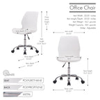 Chaise de bureau à roulettes réglable en hauteur