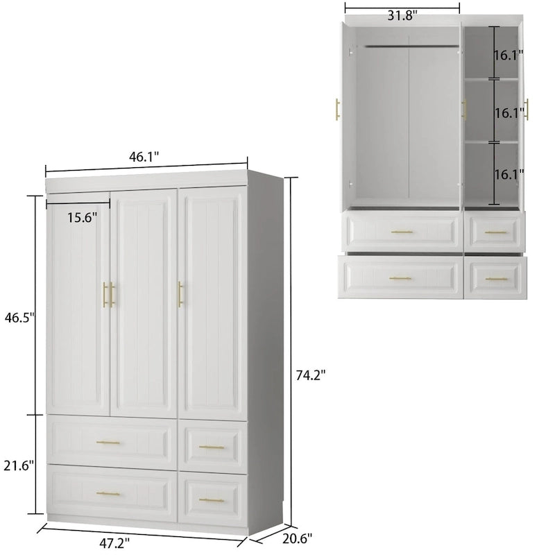 Armoire autoportante moderne Grand meuble de rangement