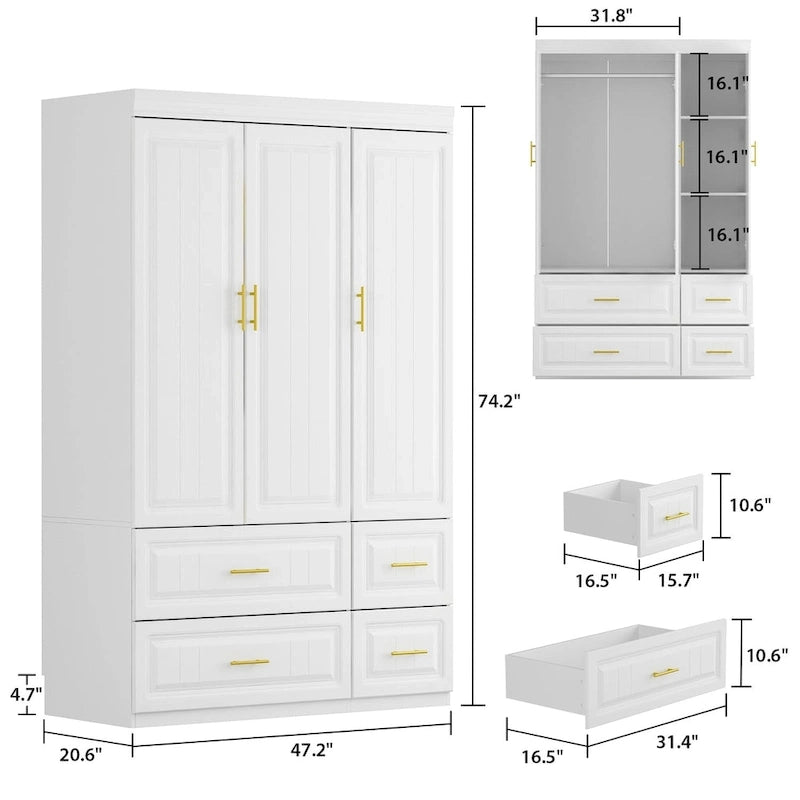 Armoire autoportante moderne Grand meuble de rangement