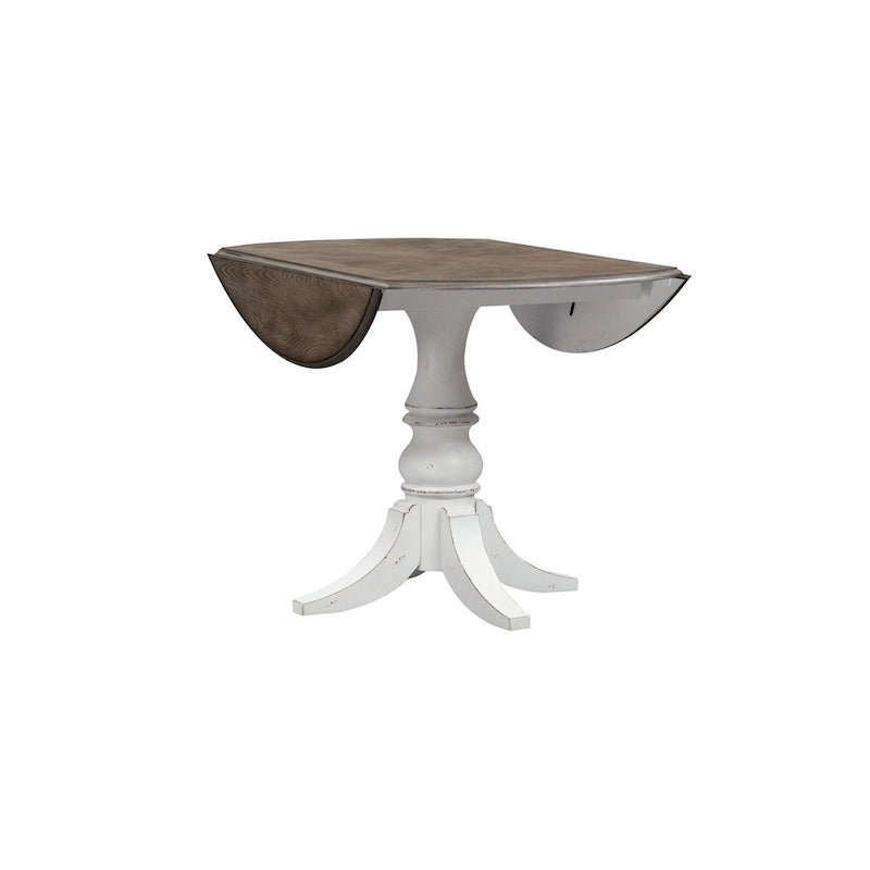 Ensemble de 3 pièces à abattant Magnolia Manor, blanc antique, écorce vieillie