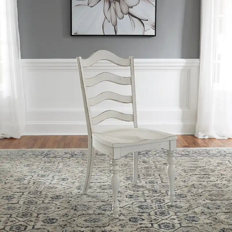 Ensemble de 3 pièces à abattant Magnolia Manor, blanc antique, écorce vieillie