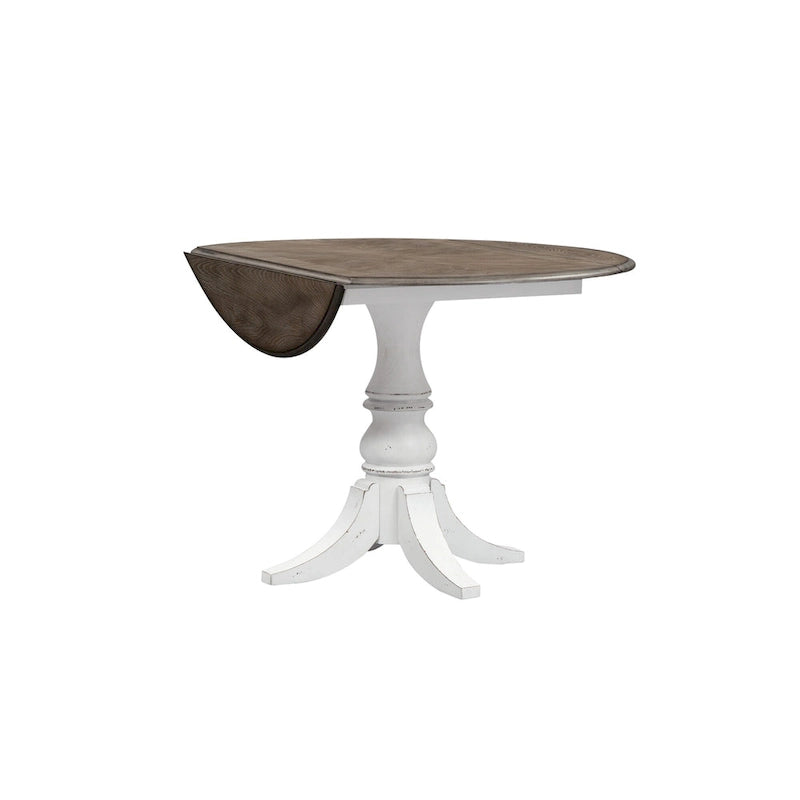 Ensemble de 3 pièces à abattant Magnolia Manor, blanc antique, écorce vieillie