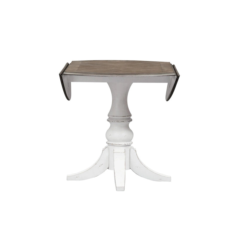 Ensemble de 3 pièces à abattant Magnolia Manor, blanc antique, écorce vieillie