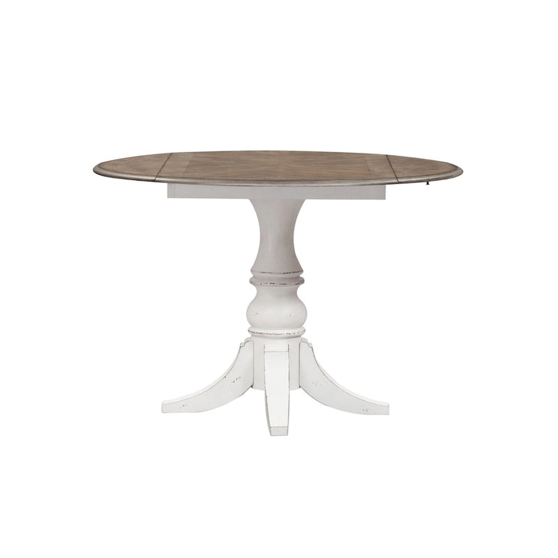 Ensemble de 3 pièces à abattant Magnolia Manor, blanc antique, écorce vieillie