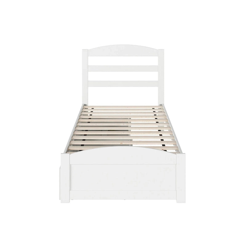Lit plateforme Warren avec pied de lit et 2 tiroirs de rangement