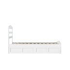 Lit plateforme Warren avec pied de lit et 2 tiroirs de rangement