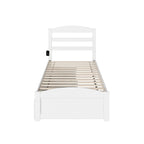 Lit plateforme Warren avec pied de lit et 2 tiroirs de rangement