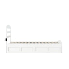 Lit plateforme Warren avec pied de lit et 2 tiroirs de rangement