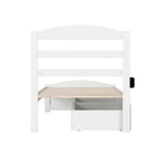 Lit plateforme Warren avec pied de lit et 2 tiroirs de rangement