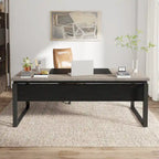Bureau d'ordinateur en L de 63 pouces, bureaux de direction avec classeur réversible et tiroirs de rangement pour le bureau à domicile