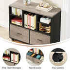 Bureau d'ordinateur en L de 63 pouces, bureaux de direction avec classeur réversible et tiroirs de rangement pour le bureau à domicile