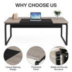Bureau d'ordinateur en L de 63 pouces, bureaux de direction avec classeur réversible et tiroirs de rangement pour le bureau à domicile