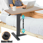 Table d'appoint roulante ajustable pour ordinateur portable à utiliser au-dessus du lit ou du canapé
