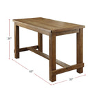 Table rectangulaire hauteur comptoir en ton naturel - Ton naturel