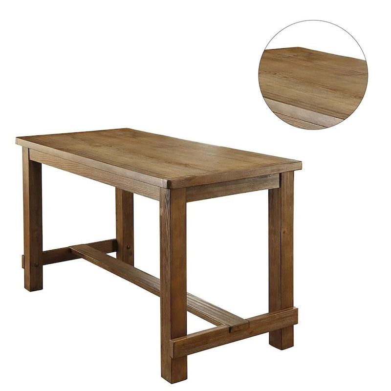 Table rectangulaire hauteur comptoir en ton naturel - Ton naturel